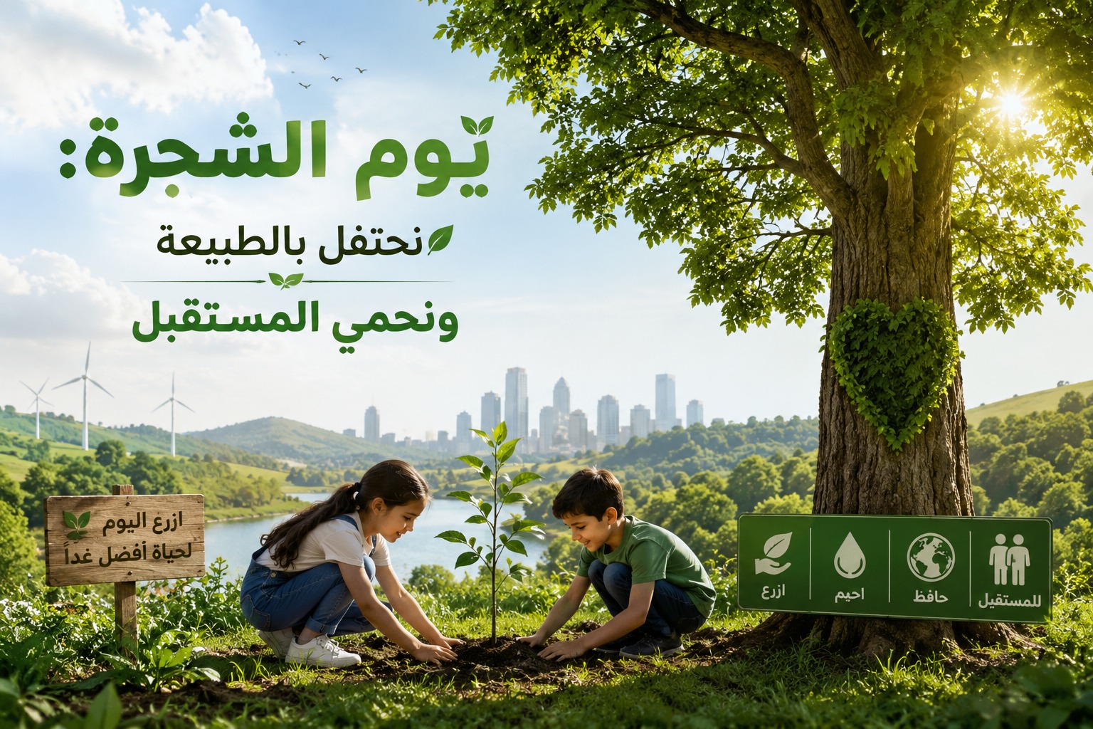حملة تشجير وطنية مع غرينو